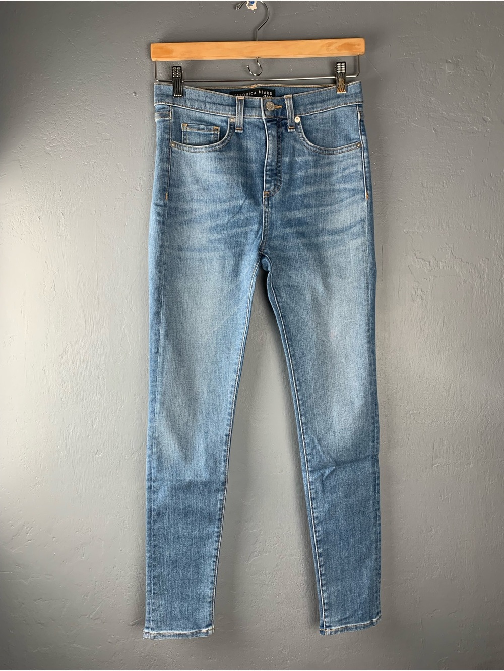 Veronica Beard Sz 25/0 Light Wash Kate  10" Skinny Denim Casual Jeans